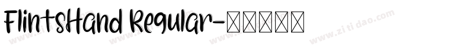 FlintsHand Regular字体转换
